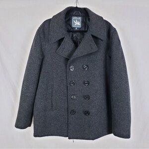 Sperry Wool-Blend Charcoal Pea Coat